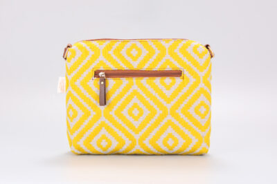 Vintage Yellow Diamond Messenger Sling Bag