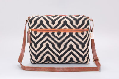 Vintage Zigzag Messenger Sling Bag