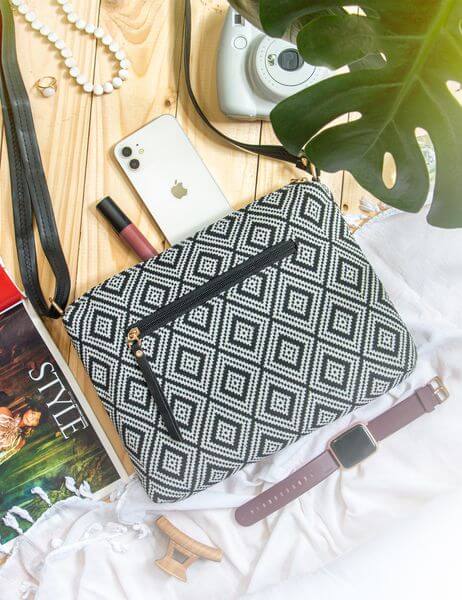Vintage bag flatlay