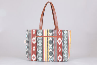 Vintage Brown Stripes Tote Bag