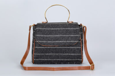 Jute Black Sassy Sling Bag