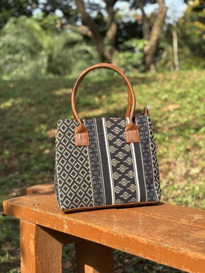 Vintage Abstract Beige Classic Handbag