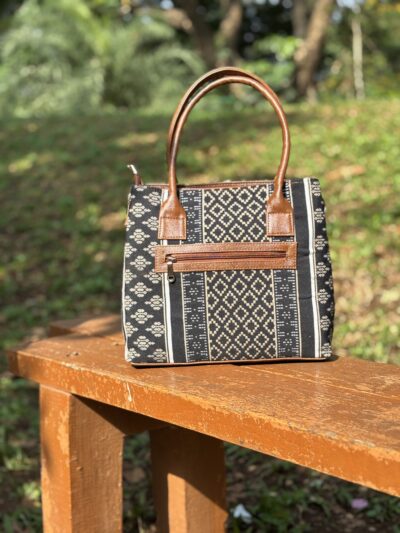 Vintage Abstract Beige Classic Handbag