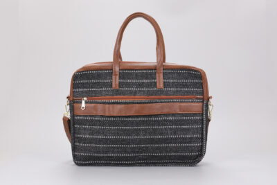 Jute Black Laptop Bag