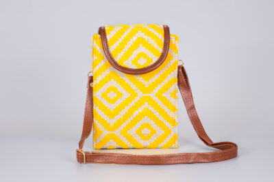 Vintage Yellow Diamond Mobile Sling Bag