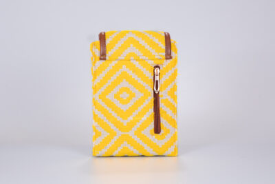 Vintage Yellow Diamond Mobile Sling Bag