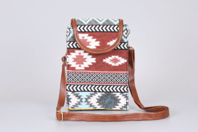 Vintage Brown Stripes Mobile Sling Bag