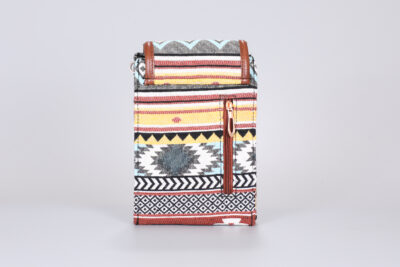 Vintage Brown Stripes Mobile Sling Bag