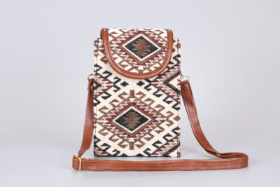 Vintage Tribal Triangles Mobile Sling Bag