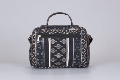 Vintage Abstract Beige Duffle Sling Bag