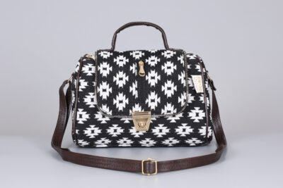 Vintage White Flowers Duffle Sling Bag