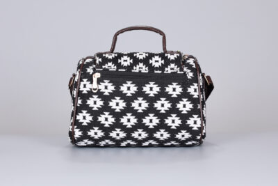 Vintage White Flowers Duffle Sling Bag