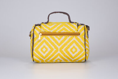 Vintage Yellow Diamond Duffle Sling Bag