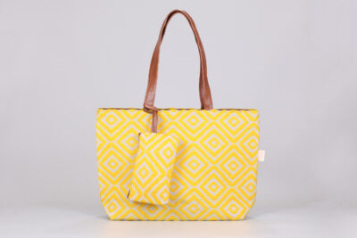 Vintage Yellow Diamond Tote Bag