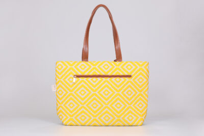 Vintage Yellow Diamond Tote Bag